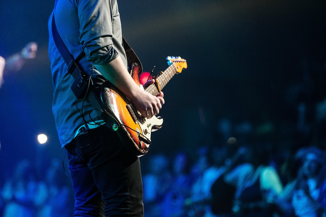 Audience in a dim venue focused on a live session